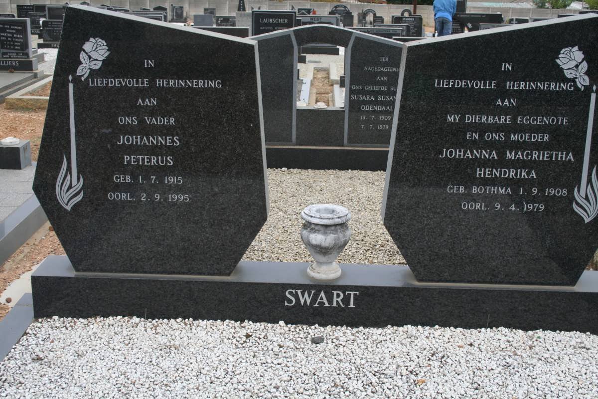 SWART Johannes Petrus 1915-1995 &amp; Johanna Magrietha Hendrika BOTHMA 1908-1979