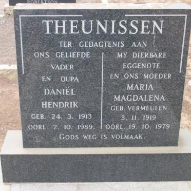 THEUNISSEN Daniël Hendrik 1913-1989 &amp; Maria Magdalena VERMEULEN 1919-1979