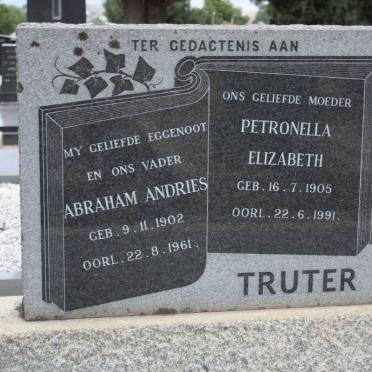 TRUTER Abraham Andries 1902-1961 &amp; Petronella Elizabeth 1905-1991