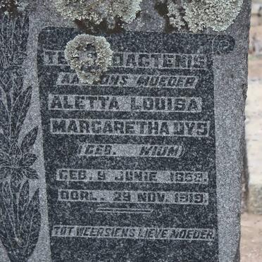 UYS Aletta Louisa Margaretha nee WIUM 1858-1919