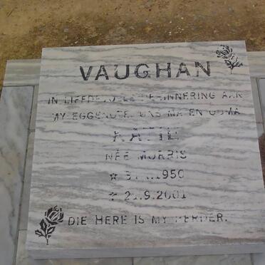 VAUGHAN Katie nee MORRIS 1950-2001