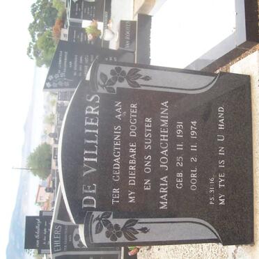 VILLIERS Maria Joachemina, de 1931-1974