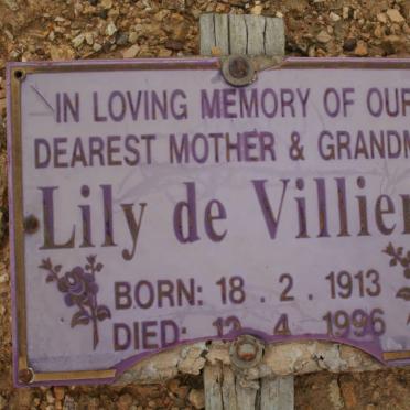 VILLIERS Lily, de 1913-1996