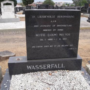 WASSERFALL Kotie previously LOUW nee VOS 1892-1971