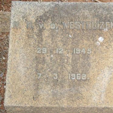 WESTHUIZEN N.H., v.d. 1945-1968