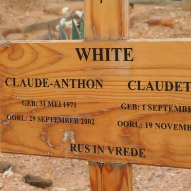 WHITE Claudette 1950-2010 :: WHITE Claude-Anthon 1971-2002  
