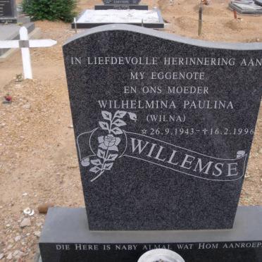 WILLEMSE Wilhelmina Paulina 1943-1996