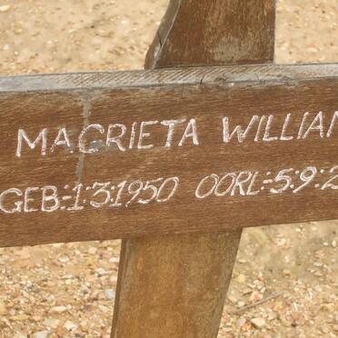 WILLIAMS Magrieta 1950-2002