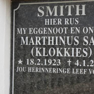 SMITH Marthinus Sam 1923-2000