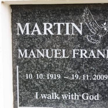 MARTIN Manuel Frank 1919-2009