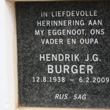 BURGER Hendrik J.G. 1938-2009