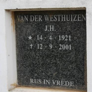 WESTHUIZEN J.H., van der 1921-2001