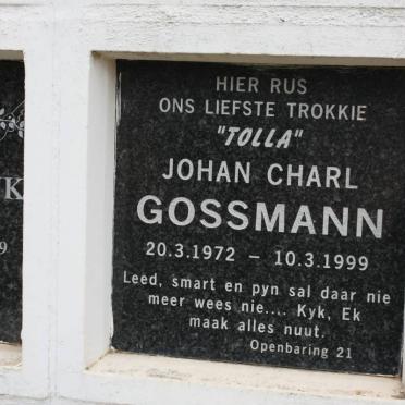 GOSSMANN Johan Charl 1972-1999