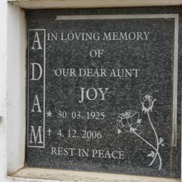 ADAM Joy 1925-2006