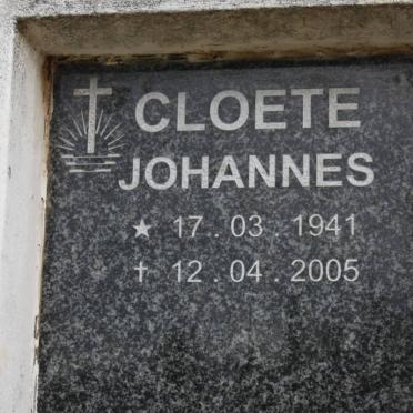 CLOETE Johannes 1941-2005