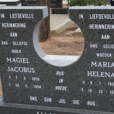 ? Magiel Jacobus 1928-1994 &amp; Maria Helena 1933-1976