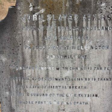 ATKINS John Slater 1828-1891