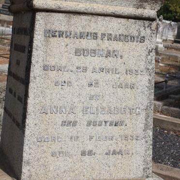 BOSMAN Hermanus Francois -1932 &amp; Anna Elizabeth BOOYSEN -1932