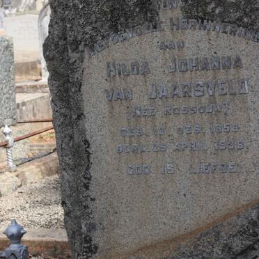 JAARSVELD Hilda Johanna, van nee ROSSOUW 1856-1938