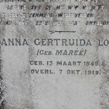 LOUW Anna Gertruida nee MAREE 1849-1919
