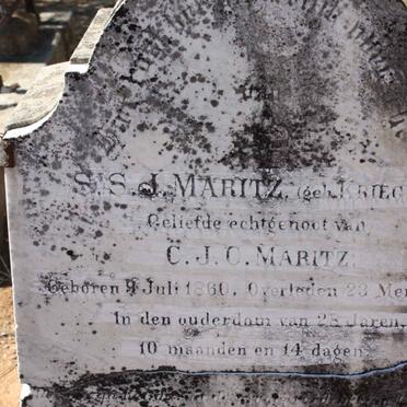 MARITZ S.S.J. nee KRIEGLER 1860-1889