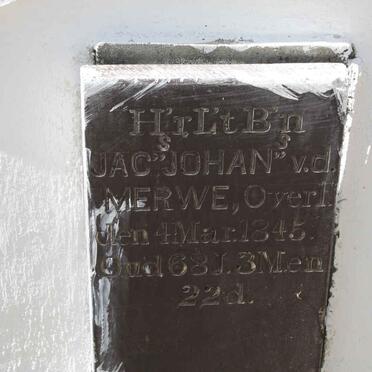 MERWE Jacobus Johannes, van der -1845