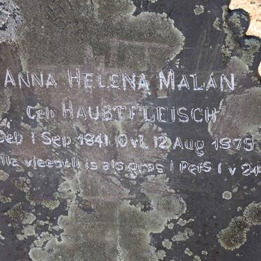 MALAN Anna Helena nee HAUBTFLEISCH 1841-1979