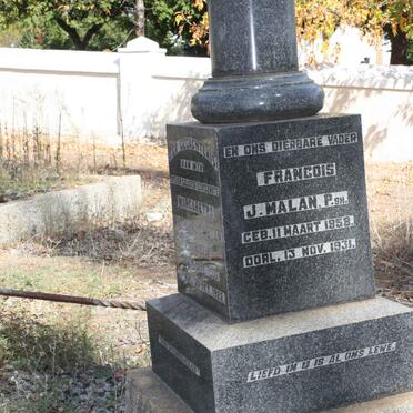 MALAN Francois J. 1858-1931 &amp; Margaretha Magdalena CILLIE 1863-1922
