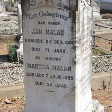 MALAN Jan -1906 &amp; Martha -1895