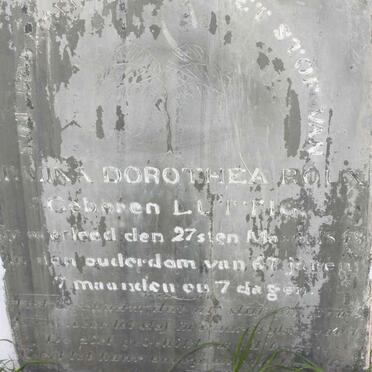 ROUX Ermina Dorothea nee LUTTIG -1848 :: ROUX Wilhelmina Albertina Maria nee KLERCK -1868