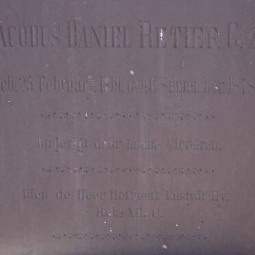 RETIEF Jacobus Daniel 1819-1878