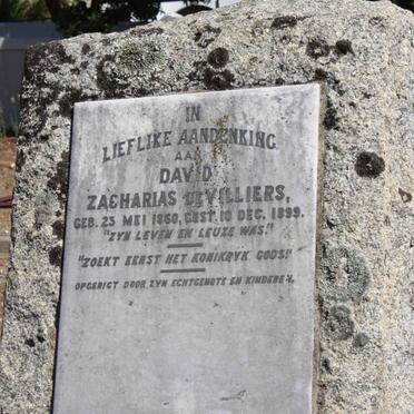 VILLIERS David Zacharias, de 1860-1899