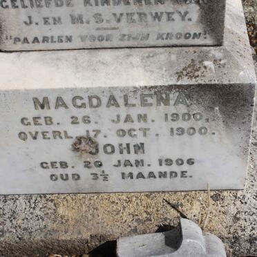 VERWEY Magdalena 1900-1900 :: VERWEY John 1906-1906