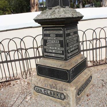 WOUDBERG Johannes M. -1914 &amp; Matilda -1918