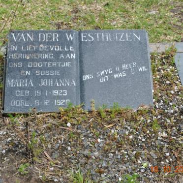 WESTHUIZEN Maria Johanna, van der 1923-1928  