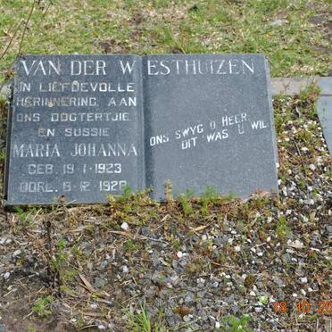 WESTHUIZEN Maria Johanna, van der 1923-1928  
