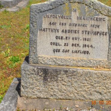STRUMPHER Matthys Andries 1921-1944