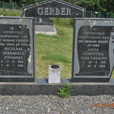 GERBER Nicolaas Gerhardus Johannes 1908-1986 &amp; Anna Dorothea THERON 1915-1994