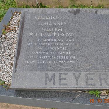 MEYER Christoffel Johannes Willem -1989