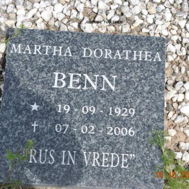 BENN Martha Dorathea 1929-2006