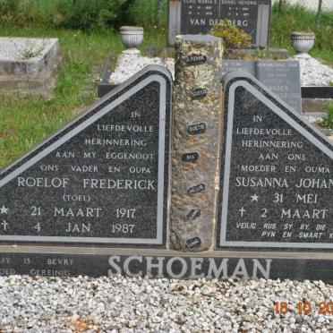 SCHOEMAN Roelof Frederick 1917-1987 &amp; Susanna Johanna 1923-1989