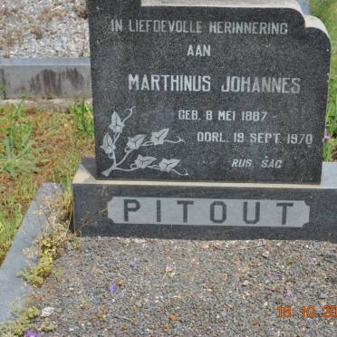 PITOUT Marthinus Johannes 1887-1970
