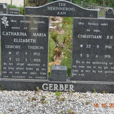 GERBER Christiaan E.E. 1906-1991 &amp; Catharina Maria Elizabeth THERON 1913-1985