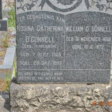 O'CONNELL William 1898-1972 &amp; Rosina Catherina TERBLANCHE 1905-1953