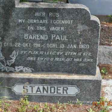 STANDER Barend Paul 1911-1960