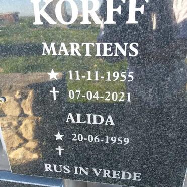 KORFF Martiens 1955-2021 &amp; Alida 1959-