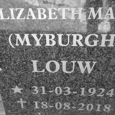 LOUW Elizabeth Mavis nee MYBURGH 1924-2018