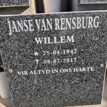 RENSBURG Willem, Janse van 1942-2017