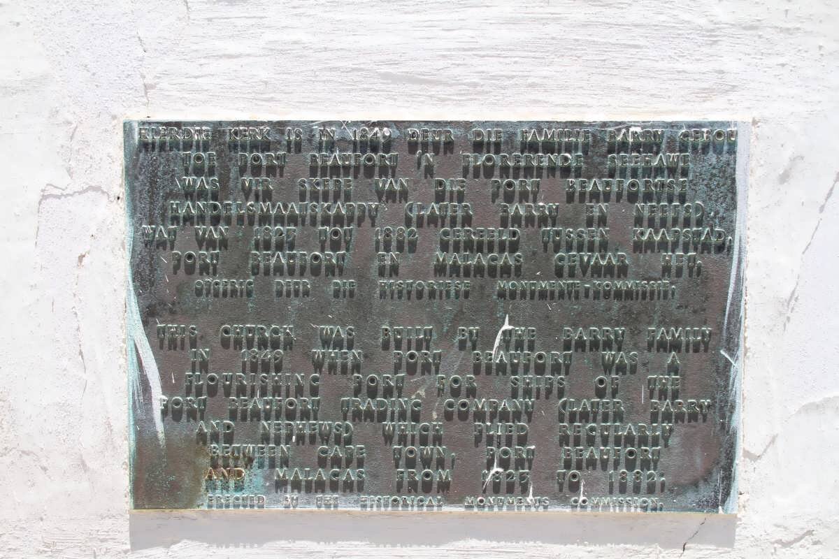 3. Plaque denoting the Church history