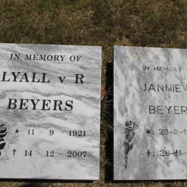 BEYERS Lyall v. R. 1921-2007 &amp; Jannie M. 1920-1980